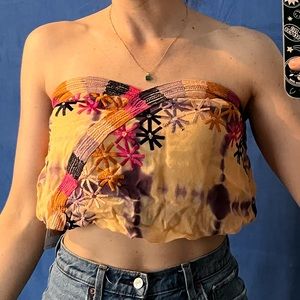 Free People Floral Crop Top